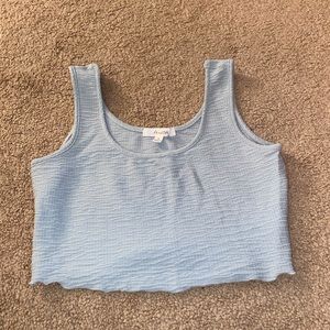 Blue crop tank top